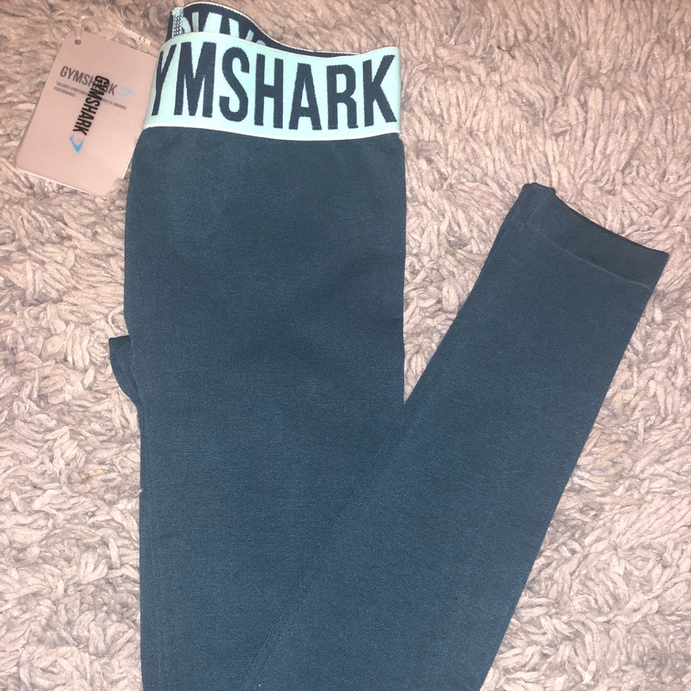 SOLD Gymshark Fit Leggings - Lagoon Blue/Mint